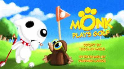 Monk plays golf